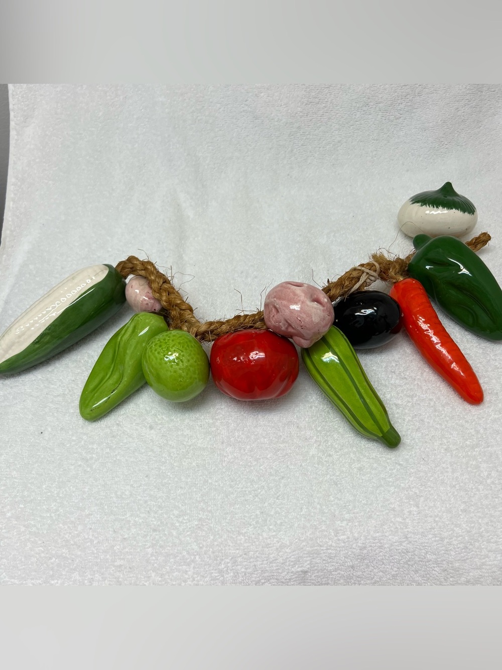 Ceramic Vegetable Garland Kitchen Ceramic Decor